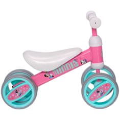 Disney DISNEY Minnie Mouse Dekliško štirikolesno kolo brez pedala, lahko, kovinsko, prvo kolo, voziček 1+