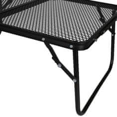 GARDEN LINE Zložljiva potovalna miza, prenosna kamping miza, črna, kompaktna 60x40x26,5cm