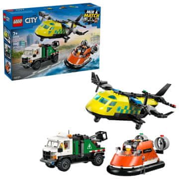 LEGO City 60505 - Komplet letala, servisnega tovornjaka in lebdečega plovila
