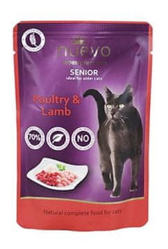Nuevo mačji žepek Senior perutnina in jagnjetina z rižem 85g