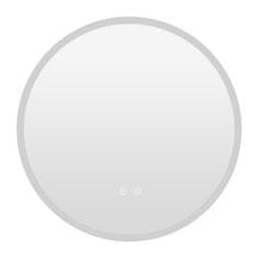 Northix Okroglo LED kopalniško ogledalo, 3 svetle barve, proti rosenju, Ø60 cm, nastavljiva osvetlitev