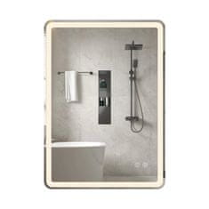 Northix LED kopalniško ogledalo z zaščito proti rosenju, zatemnljivo, 70x50 cm