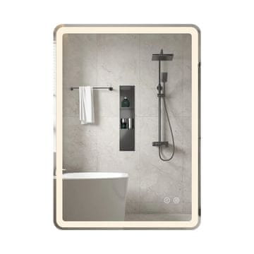 Northix LED kopalniško ogledalo z zaščito proti rosenju, zatemnljivo, 70x50 cm