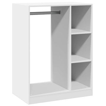 Vidaxl Garderobna omara bela 77x48x102 cm iverna plošča
