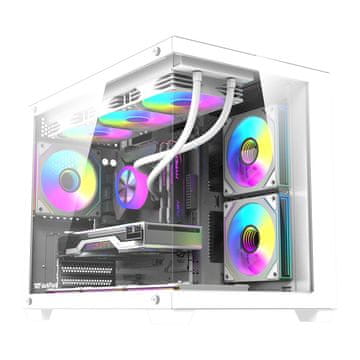 darkFlash DarkFlash B275 PRO računalniško ohišje (belo) + 6 ventilatorjev