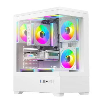 darkFlash DarkFlash C365 ohišje za PC (belo) + 5 ventilatorjev