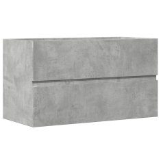 Vidaxl Omarica za umivalnik betonsko siva 90x38,5x45 cm iverna plošča