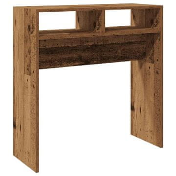 Vidaxl Konzolna miza Old Wood 78x30x80 cm Inženirski les