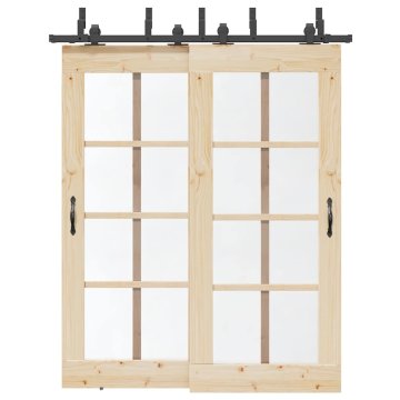 Vidaxl vidaXL Sistem za montažo drsnih vrat 183 cm jeklo črne barve