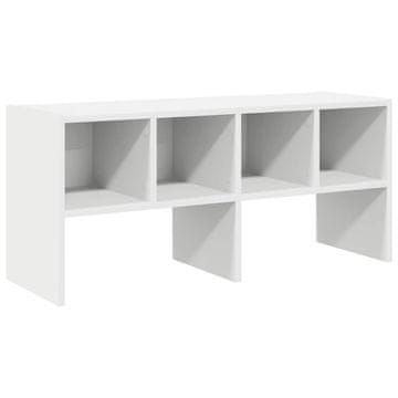 Vidaxl Regal za čevlje zložljiva bel 89,5x30x40 cm