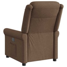 Vidaxl Električni naslanjač rjavo blago