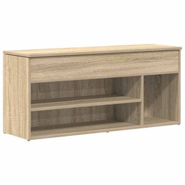 Vidaxl Lavica za čevlje Sonoma Oak 102x30,5x45 cm Inženirski les