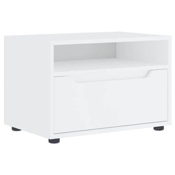 Vidaxl TV omarica VISNES bela 60x40x38 cm inženirski les