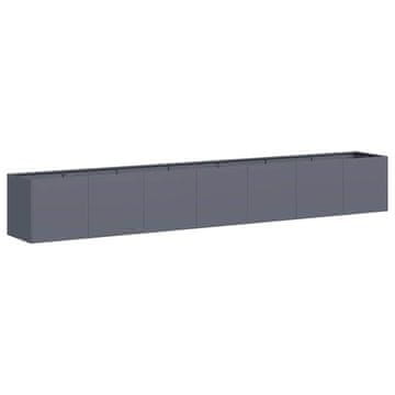 Vidaxl Sadilnik antracit 280x40x40 cm Hladno valjano jeklo