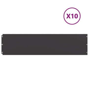 Vidaxl Robniki za trato 10 kosov Črna 25x103 cm Hladno valjano jeklo