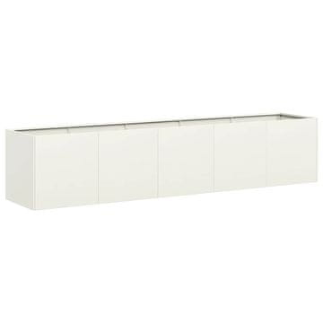 Vidaxl Sadilnik White 200x40x40 cm Hladno valjano jeklo