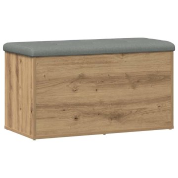 Vidaxl Shranjevalna klop Artisan hrast 82x42x45 cm inženirski les