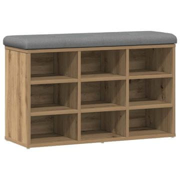 Vidaxl Lavica za čevlje Artisan Oak 82x32x50 cm inženirski les