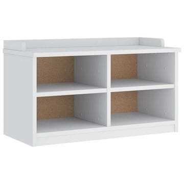 Vidaxl klop v preddverju SANDNES Bela 87x40x50 cm masivni les bor