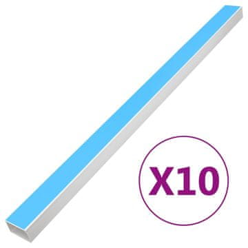 Vidaxl Kabelska cev samolepilna 100x40 mm 10 m PVC