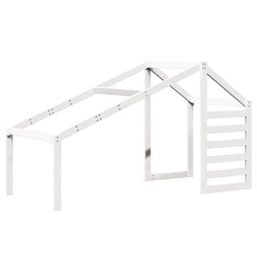 Vidaxl Streha za otroško posteljo bela 188x82x113 cm trdna borovina