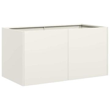 Vidaxl Sadilnik Bela 80x40x40 cm Hladno valjano jeklo