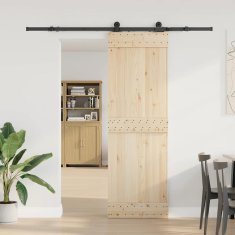 Vidaxl vidaXL Sistem za montažo drsnih vrat 213,5 cm jeklo črne barve