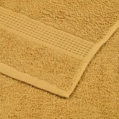 Vidaxl vidaXL Kopalne brisače 10 kosov zlate 100 x 150 cm 360 g/m² 100 % bombaž