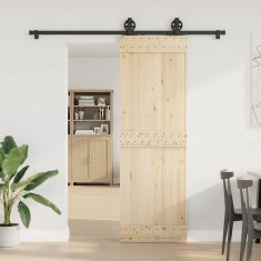 Vidaxl vidaXL Sistem za montažo drsnih vrat, 200 cm, jeklo, črne barve