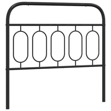 Vidaxl Kovinsko nadomestno vzglavje črno 100 cm
