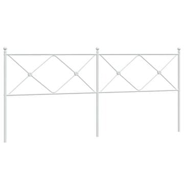 Vidaxl Kovinsko nadomestno vzglavje belo 200 cm
