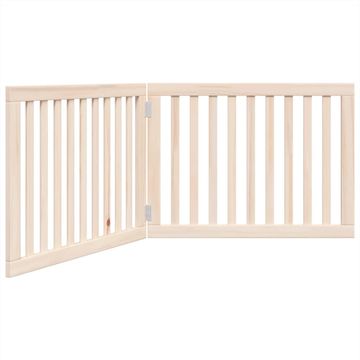 Vidaxl Zložljiva pasja vrata 2 panela 160 cm topolov les