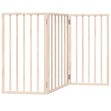 Vidaxl Zložljiva pasja vrata s 3 deli 150 cm topolov les