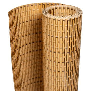 Vidaxl Balkonsko platno svetlo rjavo 300x90 cm poli ratan