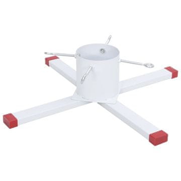 Vidaxl Stojalo za novoletno jelko belo 61x61x15,5 cm