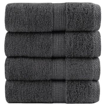 Vidaxl vidaXL Premium brisače SOLUND, 4 kosi, antracitne, 30x30 cm