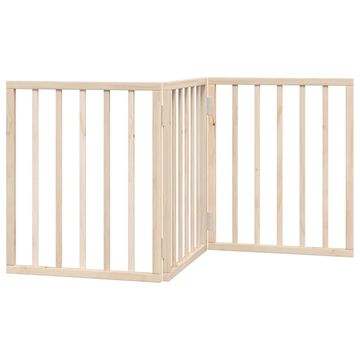 Vidaxl Zložljiva pasja vrata s 3 deli 150 cm topolov les