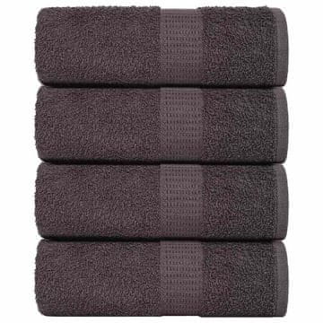Vidaxl vidaXL Brisače za goste, 4 kosi, antracit, 30 x 50 cm, 100 % bombaž