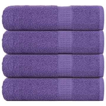 Vidaxl Brisače za roke FROGN 4 kosi vijolične 50x100 cm 360 g/m²
