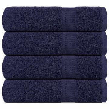 Vidaxl vidaXL Brisače za roke 4 kosi temno modre 50 x 100 cm 360 g/m² 100 % bombaž