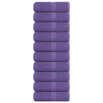 Vidaxl vidaXL Brisače za goste 10 kosov vijolične 360 gsm 100 % bombaž