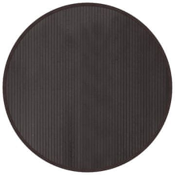 Vidaxl Okrogla preproga temno rjava 100 cm bambus