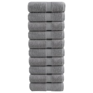Vidaxl Premium brisače za pranje SOLUND 10 kosov sive 30x30 cm 600 g/m²