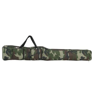 Vidaxl vidaXL Torba za ribiško palico, zelena kamuflažna, 150 cm, oksfordsko blago