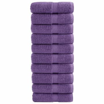 Vidaxl vidaXL Premium brisače SOLUND, 10 kosov, vijolične, 30 x 50 cm