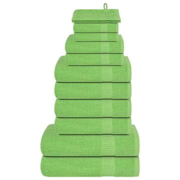 Vidaxl 12-delni komplet brisač FROGN jabolčno zelene barve 360 g/m²