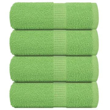Vidaxl vidaXL Hotelske brisače, 4 kosi, zelene, 30 x 50 cm, 100 % bombaž