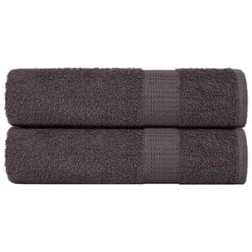Vidaxl vidaXL Brisače za roke, 2 kosa, antracit, 50 x 100 cm, 100 % bombaž