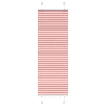 Vidaxl Plisirana zavesa roza 45x100 cm širina blaga 44,4 cm poliester