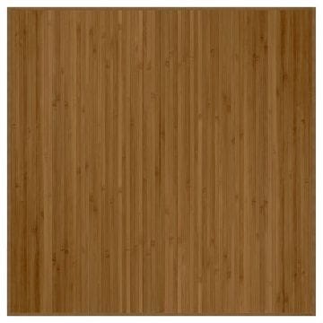 Vidaxl Preproga kvadratna rjava 100x100 cm bambus
